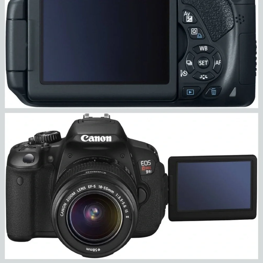 Canon EOS Rebel T4i DSLR Camera - Black with LCD Screen